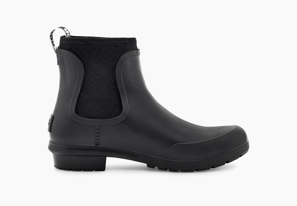 Ugg Chevonne - Womens Rain Boots - Black - NZ (9548HTUWE)